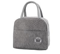 OEBUAFI 6L Insulated Lunch Bag Thermal Cooler Tote -Proof Watertight with Front Pocket for Camping Travel School Office Picnic (Grey)
