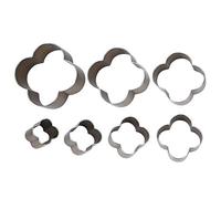 OEBUAFI 7PCS Leather Die Cutter, High Carbon Steel Leather Cutting Mold Handmade Punching Mold with Plum Blossom Pattern, for Patterns Labels Cardboard