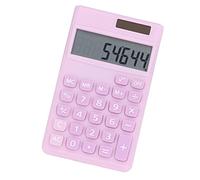 OEBUAFI 8 Digit Calculator, Portable Handheld Pocket Calculator with Large LCD Display and Sensitive Buttons for Office School Home Business Use (Pale Pinkish Purple)