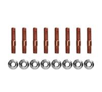 OEBUAFI 8 Pcs M8 1.25 Threaded Turbo Studs Kit, Metal Alloy High Pressure Resist Exhaust Manifold Stud Nut Hardware with 8mm Precision Machined Thread