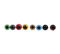 OEBUAFI 80pcs Safety Eyes, 40Pairs 8 Colors Plastic Eye Buttons with Washers for Teddy Bear Doll Plush Animal Stuffed Toys Handmade Craft Kids Education (10mm)