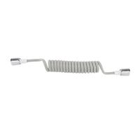 OEBUAFI ABS Shower Hose, Flexible Explosion Proof Anti Winding 2m Bathroom Sprayer, with ABS Chrome Plated Plastic Nut, for Shower Hand Wash Womens Spray Gun (Grey)