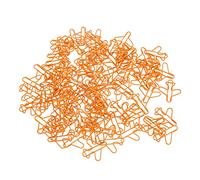 OEBUAFI Aircraft Paper Clips 100 Pack Metal Rust Resistant Smooth Edge Cute Small Paperclips with Airplane Design for Office School Home (Orange)