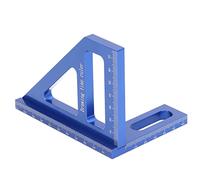 OEBUAFI Aluminum Alloy Angle Measuring Ruler, 45 90 Degree Woodworking Ruler, Accurate Scale, 1mm Measurement Accuracy, Blue