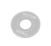 OEBUAFI Aluminum Toggle Switch Plate Rhythm Treble Washer for EPI Electric Guitar, Durable and Convenient, 2 Pcs/Set, Suitable for Replacements - Black, Silver (Silver)
