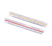 OEBUAFI Architectural Ruler, 2Pcs Mini Pocket Scale Ruler with 6 Ratios 1:20 1:25 :50 :75 :100 :125 for Architects Engineers Designers Students