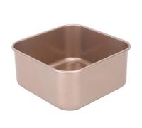 OEBUAFI Baking Pan, Deep Square Stick Proof Stackable Gold Carbon Steel Baking Sheet with Non Stick Coating, for Cake Bread Barbecue Oven (Small Size)