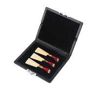 OEBUAFI Bassoon Reed Storage Case Durable Black Box for 3pcs Reeds, Lightweight PU Material for Bassoon Lovers