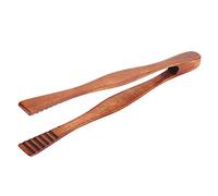 OEBUAFI BBQ Serving Tong,Wooden Construction 265cm Length Anti Slip Handle Heat Resistant Kitchen Utensil for Salad Cake Bread Steak Barbecue Food Serving Tool