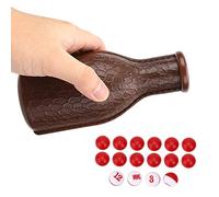 OEBUAFI Billiard Pool Shaker Bottle Durable 16 Numbered Tally Balls Dice Box Set for Home Entertainment and Bar Fun, Black (Brown)