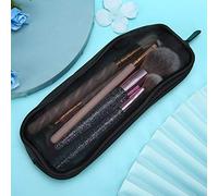 OEBUAFI Black Brushes Tool Bag with Clear Grid Designs, Keep Things Organized for Makeup Brushes Set, for Makeup Enthusiasts