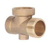 OEBUAFI Brass G1in Water Pipe Adapter, 4 Ways Hose Connector for Self Priming Pumps, Proof G1/4 Wire Switch Connector for Household Water Pump