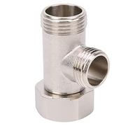 OEBUAFI Brass T Adapter, 7/8 Shower Head Diverter Valve with Movable Lock Nut for Easy Installation, 1/2 Teeth Connection for Spray Gun