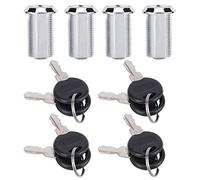 OEBUAFI Cam Lock 4 Pack, Zinc Alloy Cylinder with 2 Keys Each for Mailbox | Compatible with File Cabinet, Sliding Door, Drawer, Zinc Alloy Body, Keys Each Lock, 20mm 25mm 30mm Cylinder Options