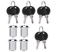 OEBUAFI Cam Lock 4 Pack, Zinc Alloy Cylinder with 2 Keys Each for Mailbox | Compatible with File Cabinet, Sliding Door, Drawer, Zinc Alloy Body, Keys Each Lock, 20mm 25mm 30mm Cylinder Options