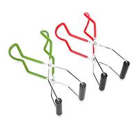 OEBUAFI Canning Jar Lifter, Coated Stainless Steel Tongs for Hot Jars, 2Pcs Kitchen Tool for Safe Lifting and Handling, Home Canning Accessory with Non Slip Grip