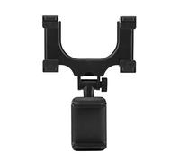 OEBUAFI Car Rear View Mirror Phone Mount Holder Universal Adjustable Clamp for Most Smartphones GPS 360 Degree Rotation with Reinforced Silicone No Tools Installation