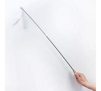 OEBUAFI Cat Wand Toy Interactive Cat Fun Toy Play Wand with 70cm Retractable Wooden Stick 5 Adapter Heads and Bell for Kitten Cats (As Shown)