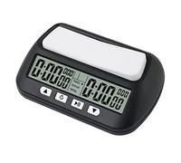 OEBUAFI Chess Clock Timer, Digital Game Timer with Audible Alarm for Chess Go Checkers YS 902 Black English Version, Large Screen ABS Portable for Tournament Home Play