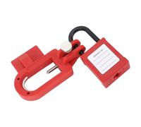 OEBUAFI Circuit Breaker Lockout Tagout Padlock with Plastic Insulated Shackle, Key Retention Auto Pop for Industrial Safety Electrical Equipment