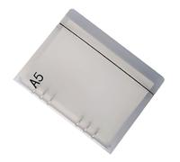 OEBUAFI Clear Binding Cover, PP Frosted Multi Hole Notebook Folder with Secure Binding Clips, for School Office Meeting Travel Journal Sketch (A5)