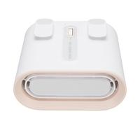 OEBUAFI Clip On Belt Personal Fan with Built in Illumination Child Safe Design for Construction Sites (Beige)