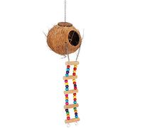 OEBUAFI Coconut Husk Birds and Swing Bed with Ladder Safe Comfortable Space for Pets