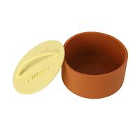 OEBUAFI Coffee Filter Storage Holder, Round Silicone Dispenser with Lid | Moisture-resistant Silicone, Holds 6.1x4.3in Filters, for Coffee Beans or Tea Bags in Kitchen or Cafe