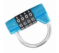 OEBUAFI Combination Padlock Hardened 4 Dial Digit Code Lock for Luggage Cabinets Toolboxes Gym Locker Security, Zinc Alloy Password Lock for Long-Term Use (Blue)