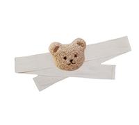 OEBUAFI Curtain Tiebacks, Embroidered Bear Head Curtain Strap Tie Rope with Korean Style Pattern Design, for Children Room Decoration Net Binding (Milk Tea Color Bear)