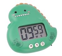 OEBUAFI Cute Dinosaur Timer, Large LCD Display Loud Alarm Magnetic Countdown Stopwatch with Foldable Stand and Hanging Hole, for Classroom Home Study Cooking Kids Teachers (Green)