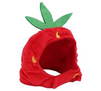 OEBUAFI Cute Strawberry Cat Hat Adjustable Comfortable Headgear for Halloween and Daily Outings Made of Soft Plush