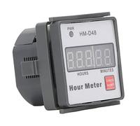 OEBUAFI Digital Hour Meter Precise Timing Tool for Control 0-999.99 Hours AC 220-240V, Easy Operation for Various Systems ABS Working Crowd