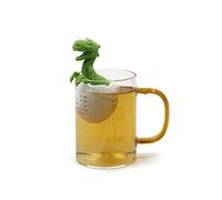 OEBUAFI Dinosaur Shaped Tea Filter, Reusable Silicone Tea Infuser Strainer, Stable and Safe, Ideal for Tea Lovers, Unique and Fun to Use (Green)