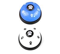 OEBUAFI Dog Training Bell, Two Pack Pet Communication Press Bell, Designed With Stable Non Slip Bottom Structure For Potty Training Mealtime Reminder And Outdoor Going Signal (White and Blue)