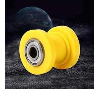 OEBUAFI Durable 10mm Chain Roller Tensioner Guide Pulley, Red Dirtbike Nylon Chain Roller Wheel for Motorized Conversions Kits, 1 Pack (Yellow)