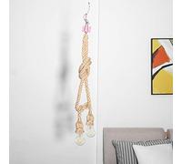 OEBUAFI E27 Lamp Base, 1m Hemp Rope Pendant Light DIY Decorative Bulb Holder with Copper Wire for Home Restaurant Bar Cafe (1 meter 2 light bulbs)