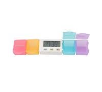 OEBUAFI Electronic Organizer with Bold Markings Large Compartments Timing Function for Medication Schedule Travel on the Go (4 Compartment)