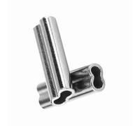 OEBUAFI Fishing Copper Tube Connectors Nice for Mono Line, 100pcs Crimp Sleeves for Making Trolling Rigs for Fishing Hobbyists (2.0mm*10mm)