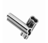 OEBUAFI Fishing Copper Tube Connectors Nice for Mono Line, 100pcs Crimp Sleeves for Making Trolling Rigs for Fishing Hobbyists (1.4mm*10mm)