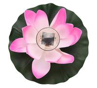 OEBUAFI Floating Flower Pond Light, Solar Power LED 7 Colors Rotating with Wind, Light Sensor Auto On Off, IP65 Rated for Garden Pool Decoration Wishing Lamp (Colorful Pink)