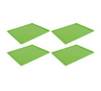 OEBUAFI Food Grade Silicone Dehydrator Mats Non Stick Fruit Leather Tray with 0.4in Raised Edge for Excalibur Dehydrators (Green)