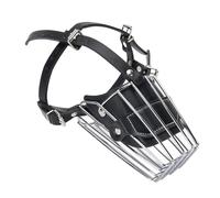 OEBUAFI Galvanized Steel Dog Muzzle for Large Dogs Adjustable Cage Breathable Muzzle for Medium Large Dogs with Padded Ergonomic Design for Aggressive Training Grooming Walking