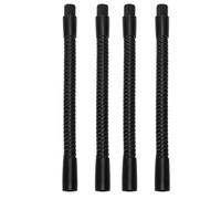 OEBUAFI Gooseneck Lamp Hose 4 Pack 10mm Caliber Aluminum Flexible Tube 360 Adjustable Universal Fit with Black Anti Design for Desk Lamps DIY Plant Lights Replacement Parts (15cm)