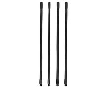 OEBUAFI Gooseneck Lamp Hose 4 Pack 10mm Caliber Aluminum Flexible Tube 360 Adjustable Universal Fit with Black Anti Design for Desk Lamps DIY Plant Lights Replacement Parts (35cm)