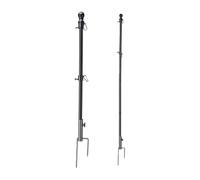 OEBUAFI Heavy Duty Flag Pole Kit 360° Swivel Carbon Steel | Adjustable Ground Stake, Two Installation Angles, Rust Resistant Iron Hardware, for Yard, Garden, Patio, Fence or Porch
