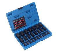 OEBUAFI Hex Head Screw Extractor Set with Left Spiral Design for Fast Thread Speed, 25 Pcs Broken Screw Remover Kit, Ideal for Repair Maintenance