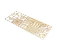 OEBUAFI Ice Stamp Tray, Copper Ice Cube Imprinter for Clear Cubes, with Unique Patterns for Cocktails Whiskey Bartender Accessories (E05 250x100x2mm / 9.84x3.94x0.08in)