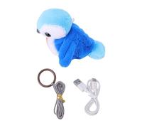 OEBUAFI Interactive Chirping Bird Cat Toy, Electronic Flapping Wings with Lifelike Sounds, Soft Plush Fabric for Indoor Cats and Dogs to Play