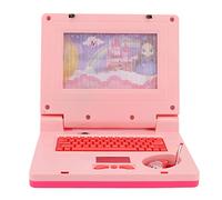 OEBUAFI Kids Learning Laptop, Educational Electronic Toy Learn Alphabet, Words, Mathematics, Play Games and Music Educational Learning Computer for Kids (Pink Non Retractable Mouse)